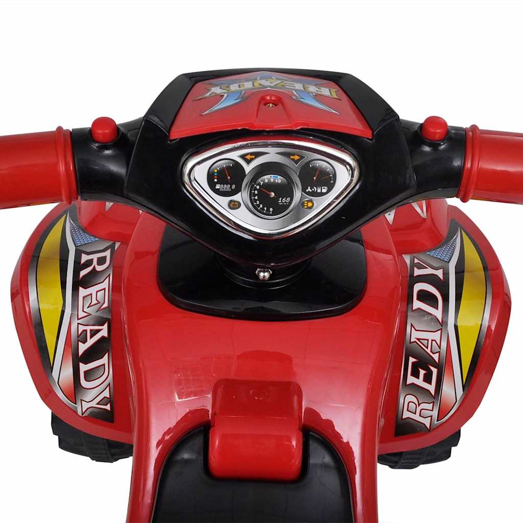 vidaXL Loopquad met licht en geluid rood