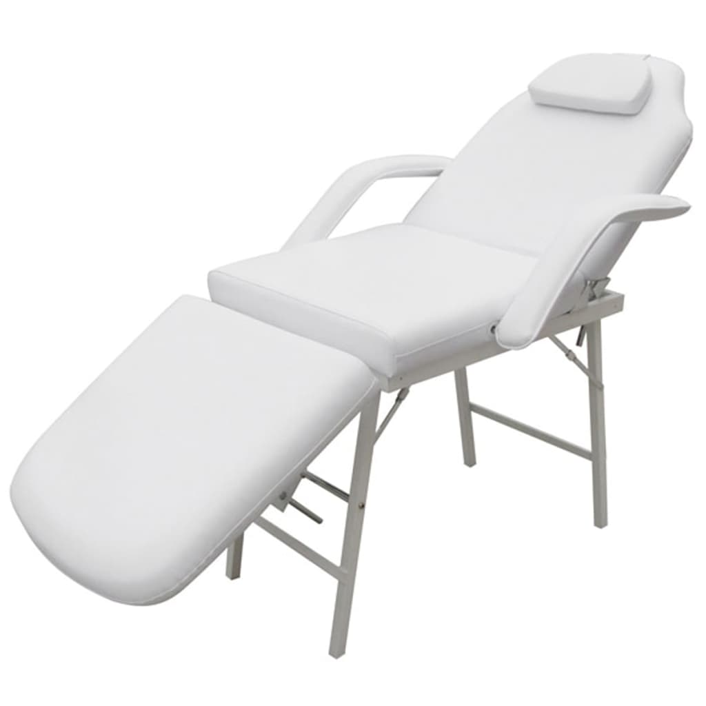 vidaXL Behandelingsstoel voor gezicht 185x78x76 cm kunstleer wit