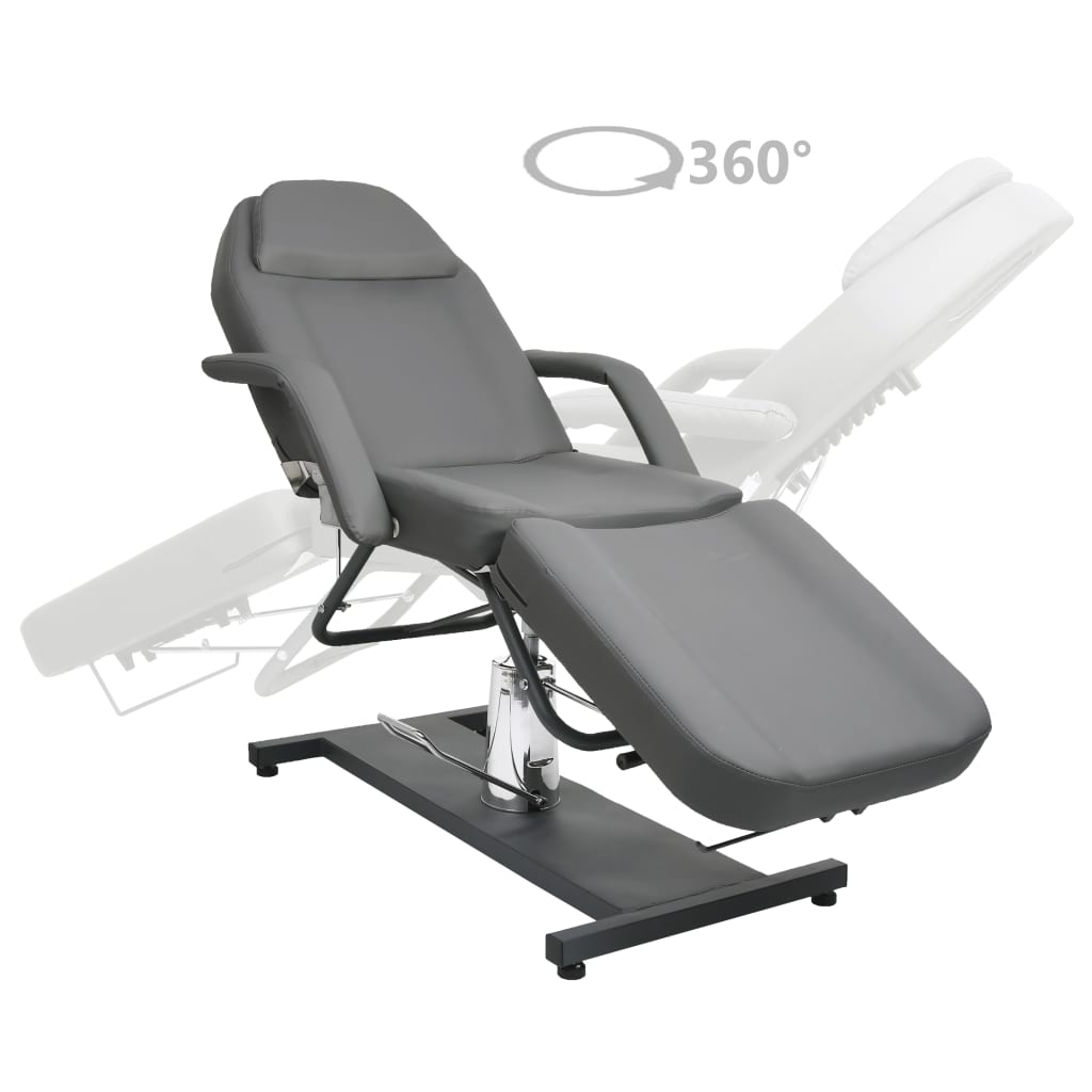 vidaXL Massagetafel 180x62x(87-112) cm zwart