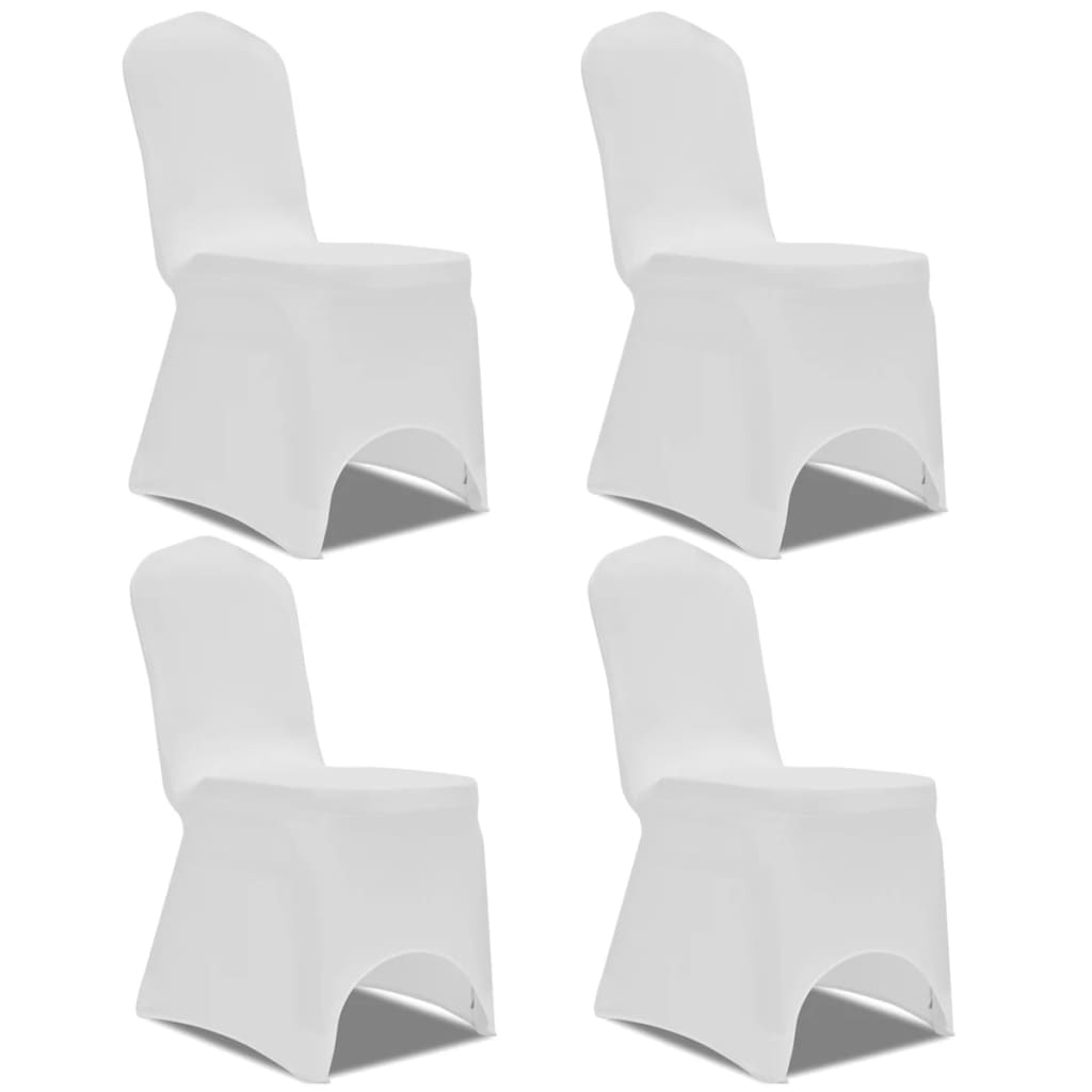 vidaXL Stretch Chair Covers 4 pcs white