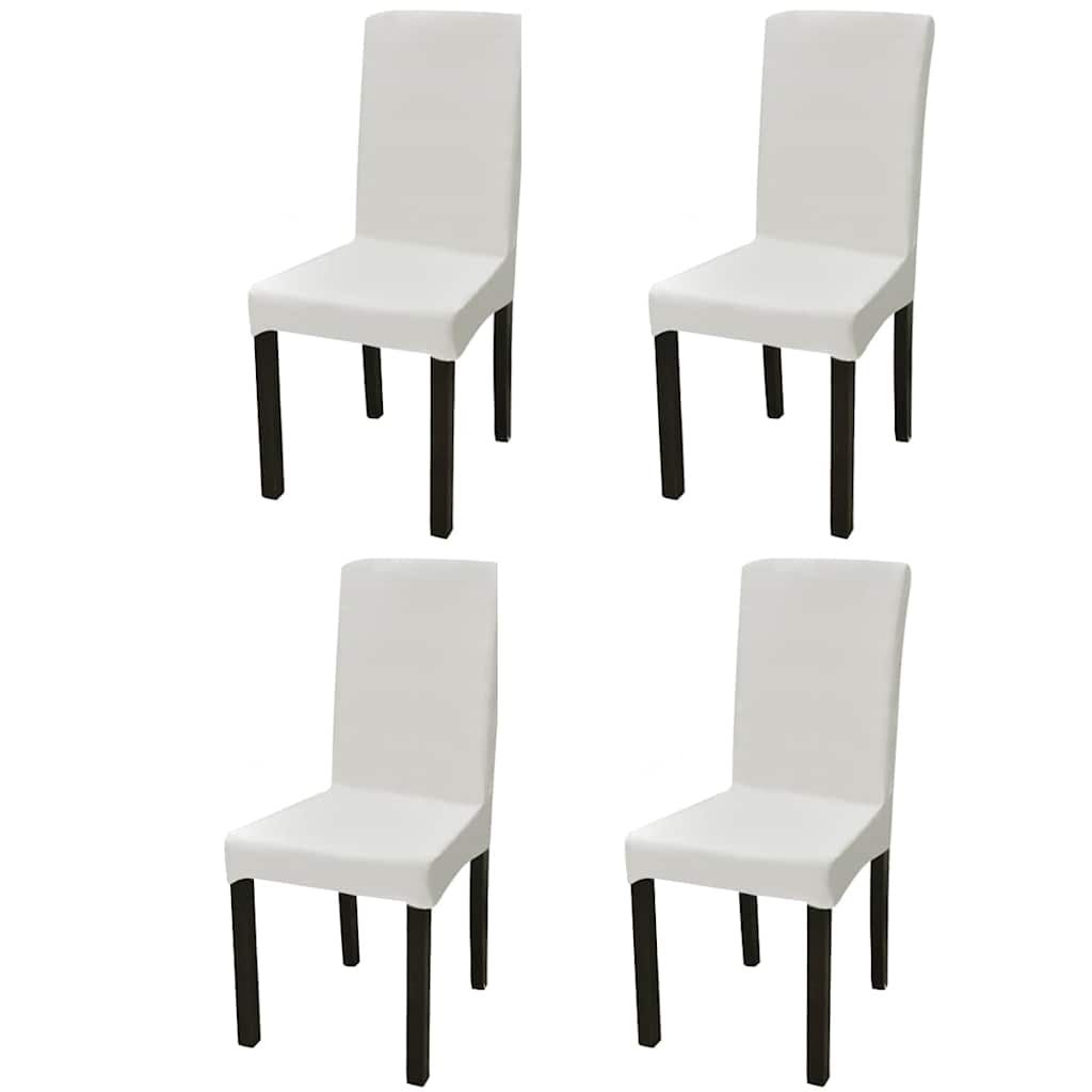 vidaXL Stoelhoezen 4 st stretch recht bordeaux