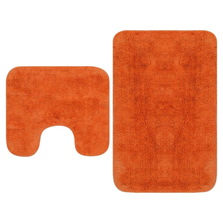 vidaXL Bath Mat Set Fabric Anthracite 2-piece