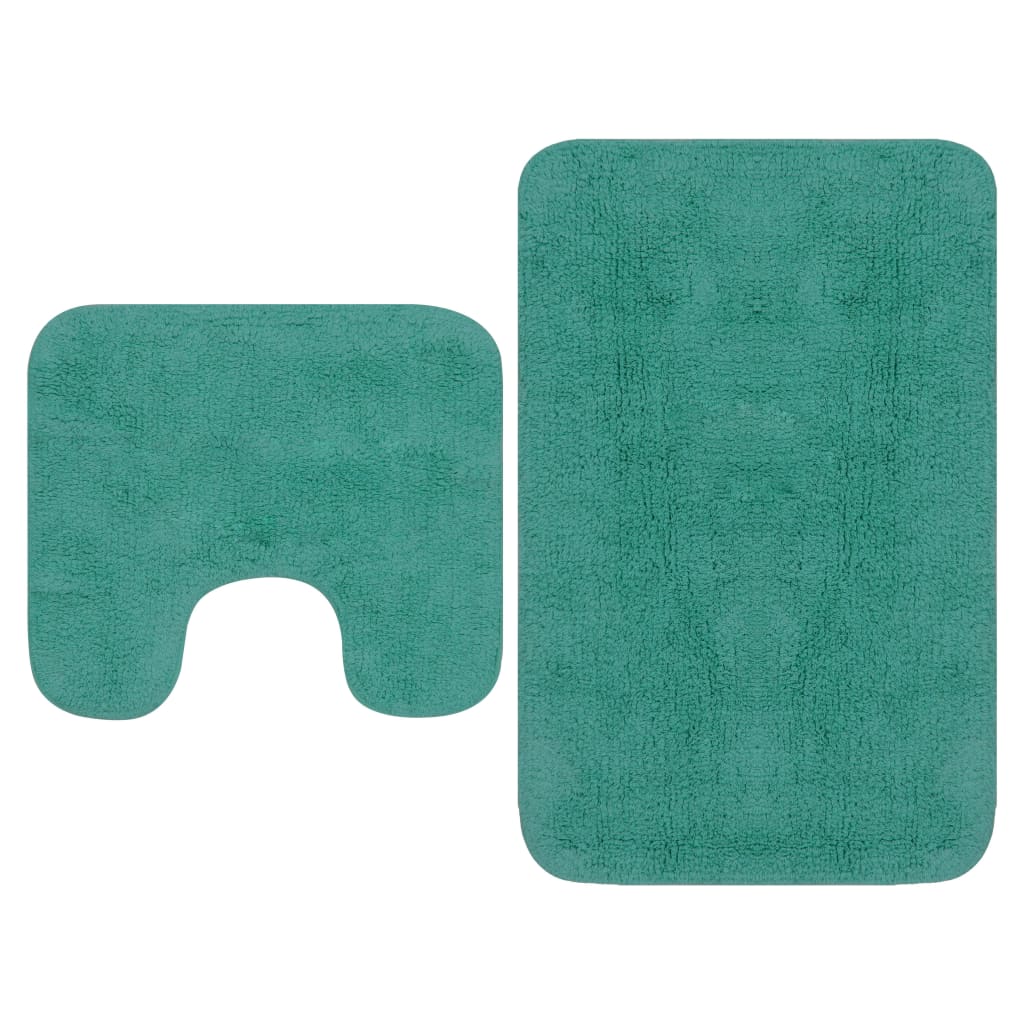 vidaXL Bath Mat Set Fabric Anthracite 2-piece