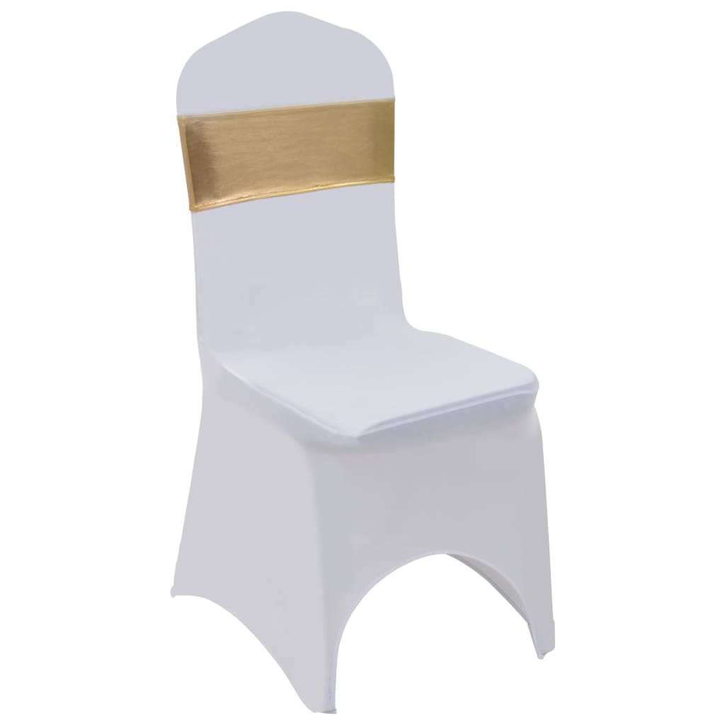 vidaXL 25 pcs Chair Sash with Diamond Stretch Gold