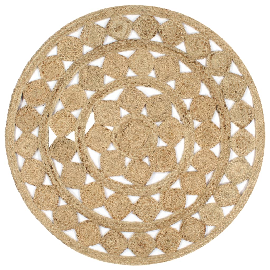 vidaXL Rug handmade 90 cm braided jute