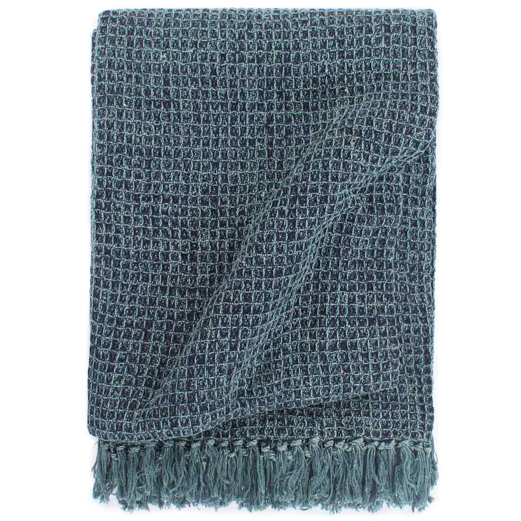 vidaXL Plaid 125x150 cm cotton anthracite and brown