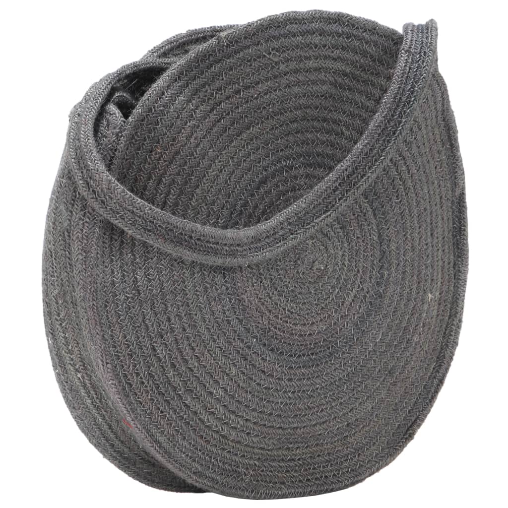 vidaXL Round Handmade Jute Shoulder Bag Dark Grey
