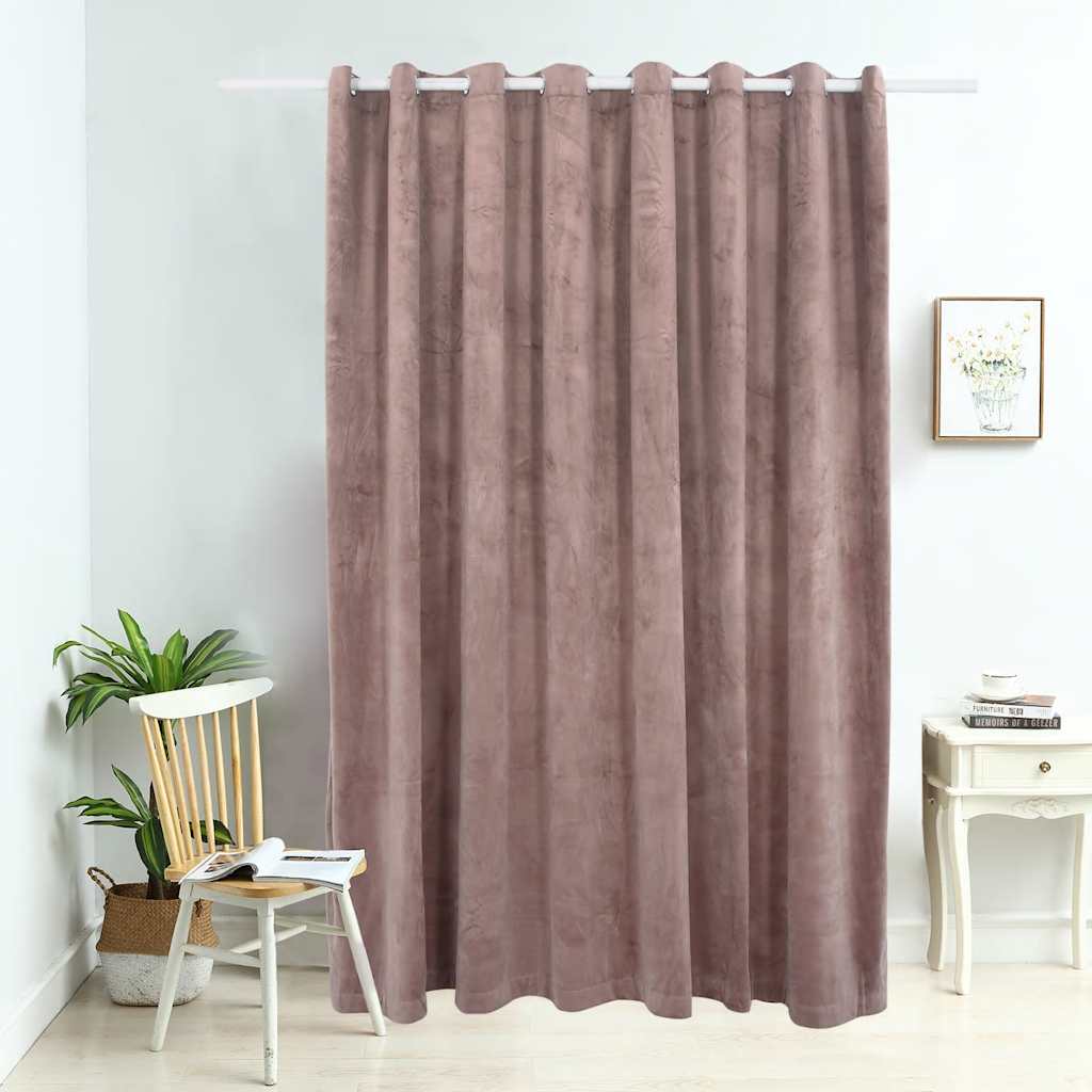 vidaXL Gordijn verduisterend met ringen 290x245 cm fluweel zwart