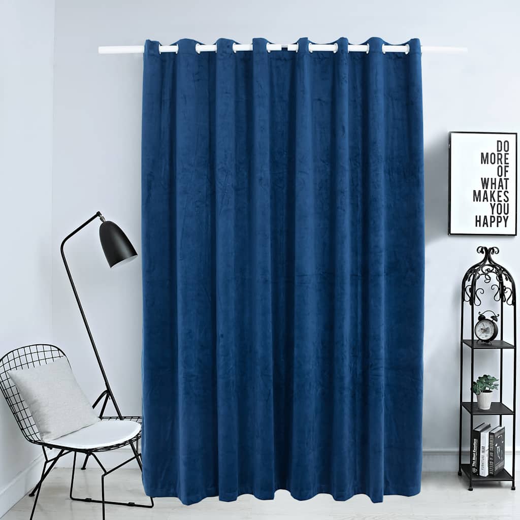 vidaXL Gordijn verduisterend met ringen 290x245 cm fluweel zwart