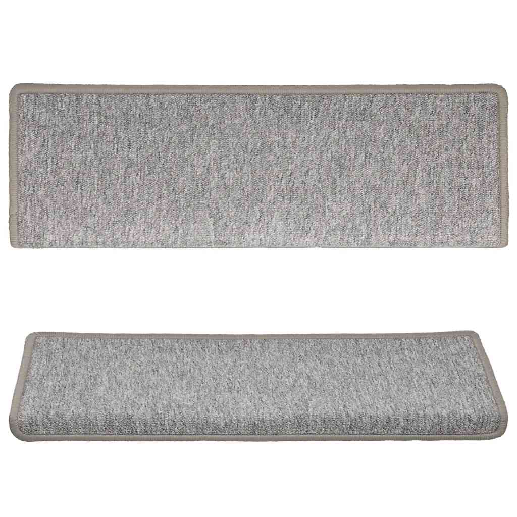 vidaXL Trapmatten 15 st 65x21x4 cm Antraciet Rechthoekige Rand
