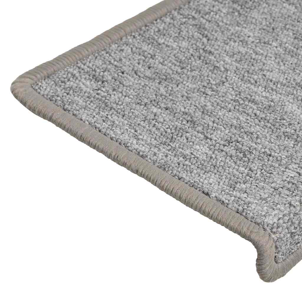 vidaXL Trapmatten 15 st 65x21x4 cm Antraciet Rechthoekige Rand