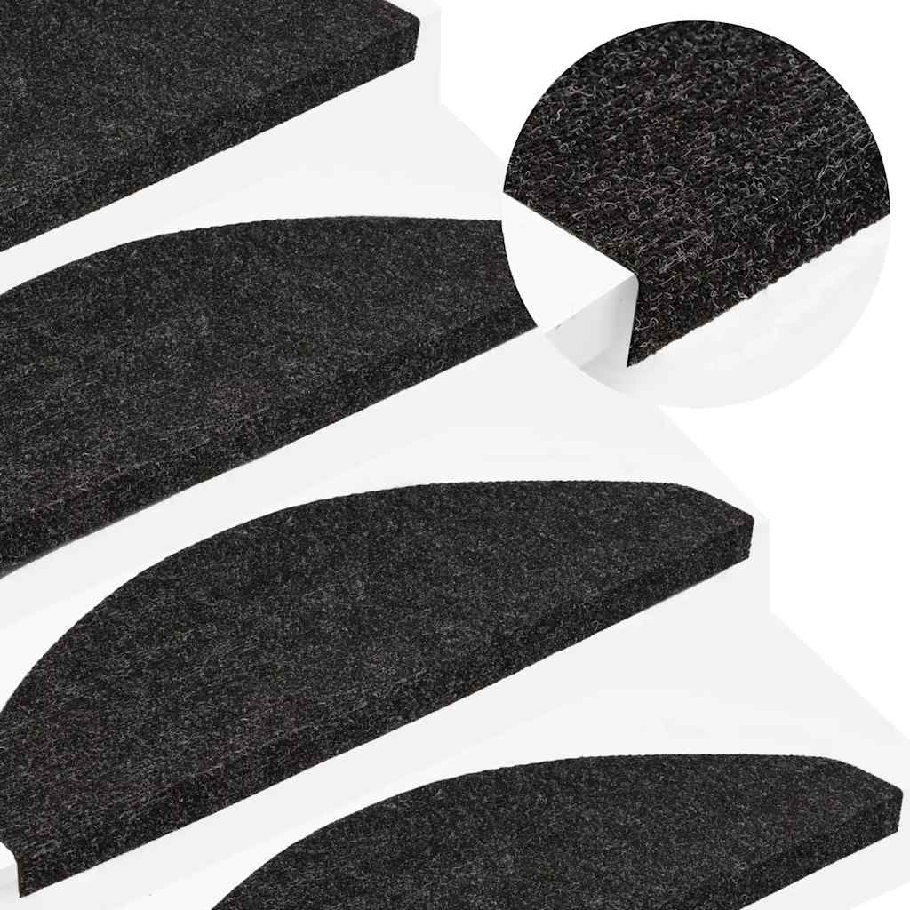 vidaXL Self-adhesive Stair Mats 15 pcs 56x17x3 cm beige