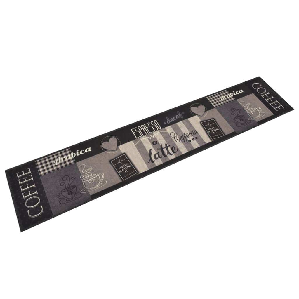 vidaXL Keukenmat wasbaar groenteprint 45x150 cm fluweel