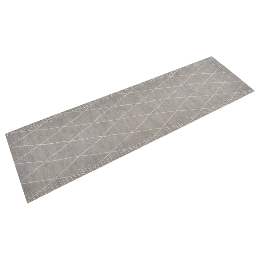 vidaXL Keukenmat wasbaar groenteprint 45x150 cm fluweel