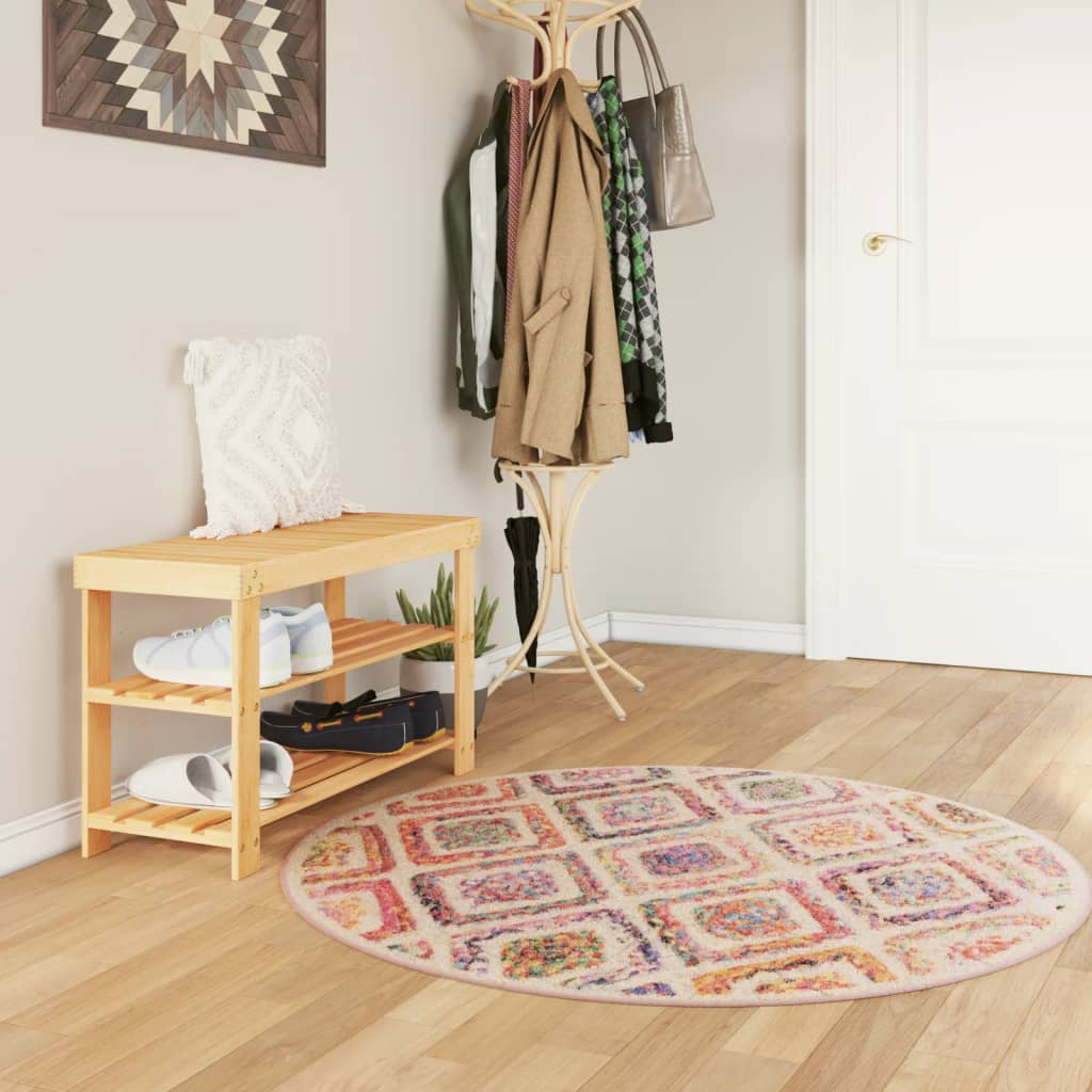 vidaXL Vloerkleed wasbaar anti-slip 80x150 cm meerkleurig
