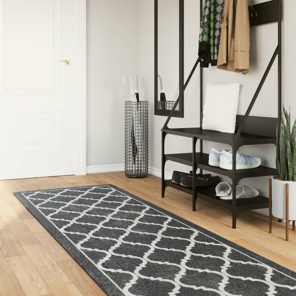 vidaXL Vloerkleed wasbaar anti-slip 80x150 cm meerkleurig