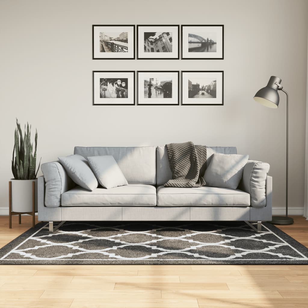 vidaXL Vloerkleed wasbaar anti-slip 80x150 cm meerkleurig