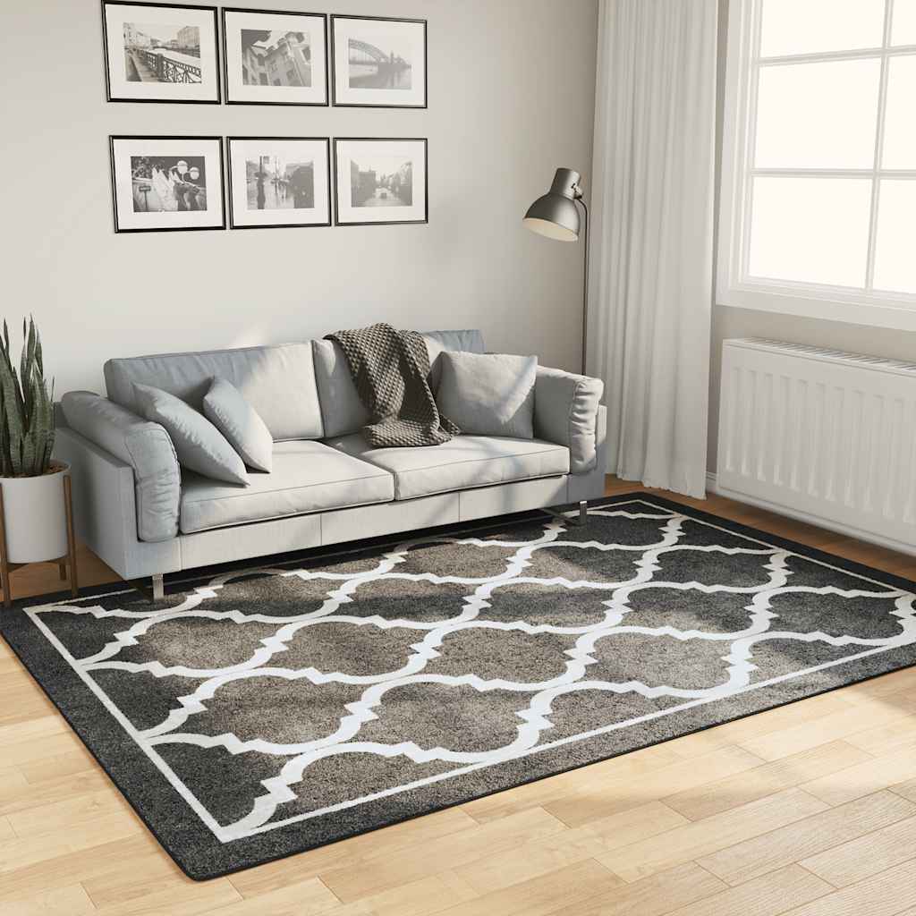 vidaXL Vloerkleed wasbaar anti-slip 80x150 cm meerkleurig