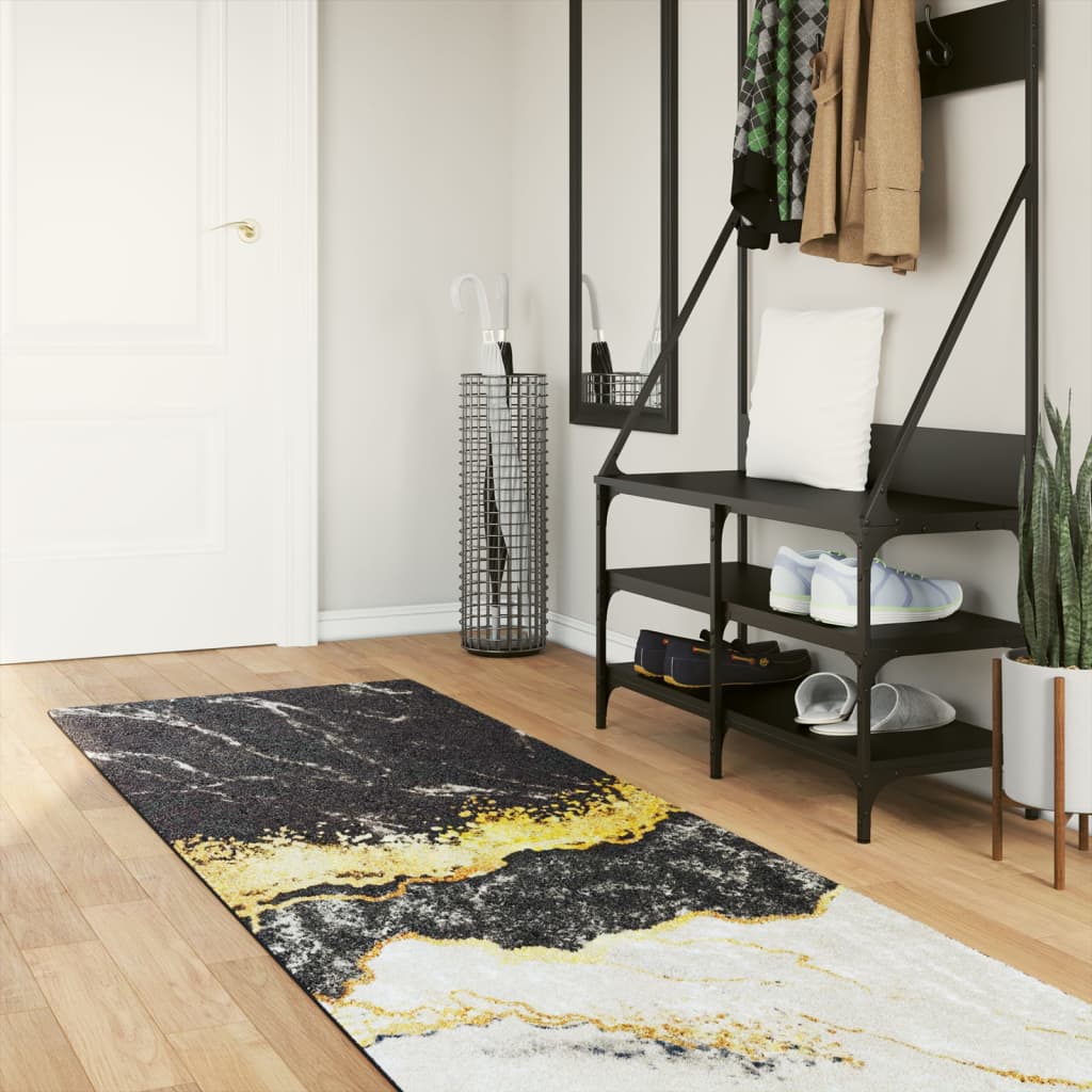 vidaXL Vloerkleed wasbaar anti-slip 80x150 cm meerkleurig