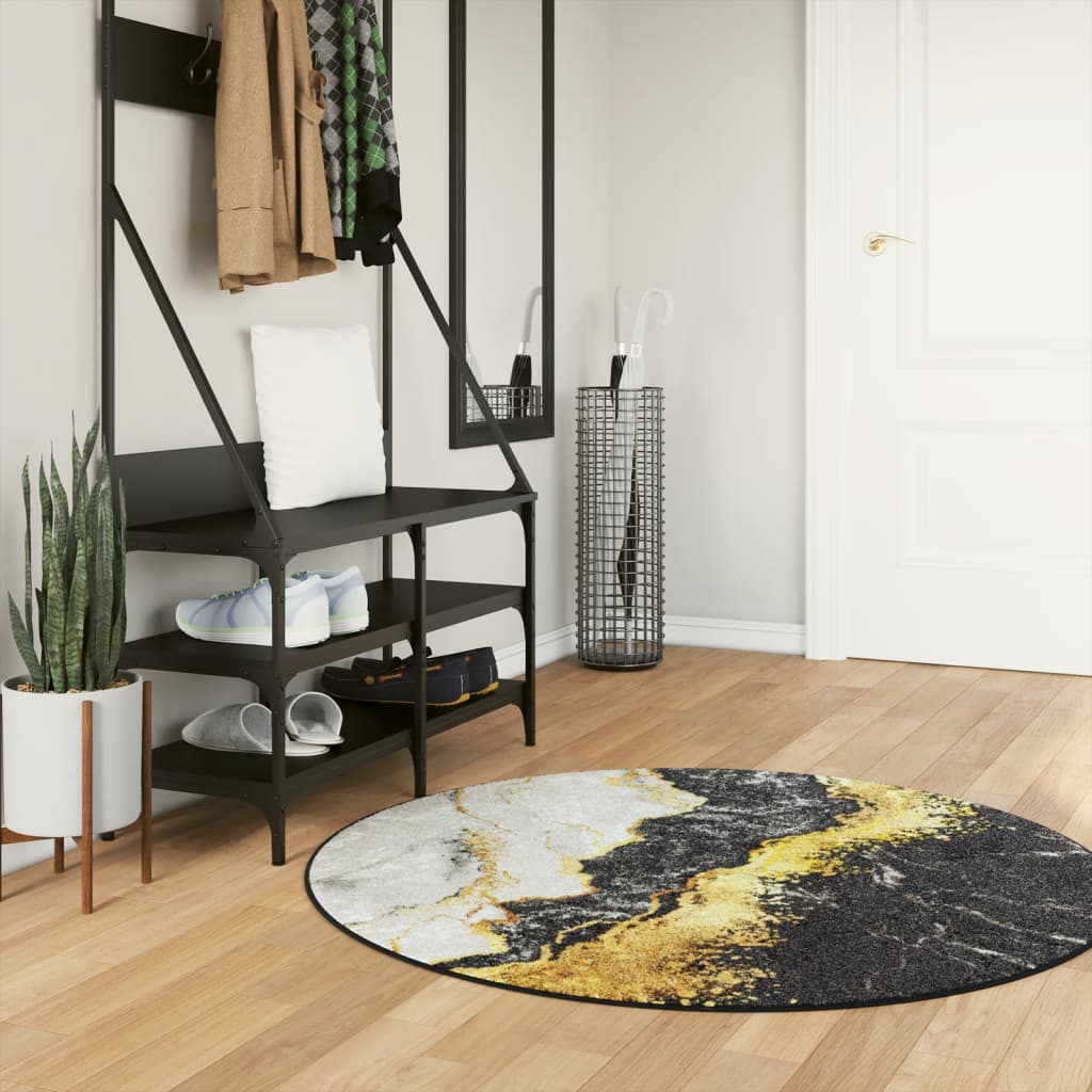 vidaXL Vloerkleed wasbaar anti-slip 80x150 cm meerkleurig