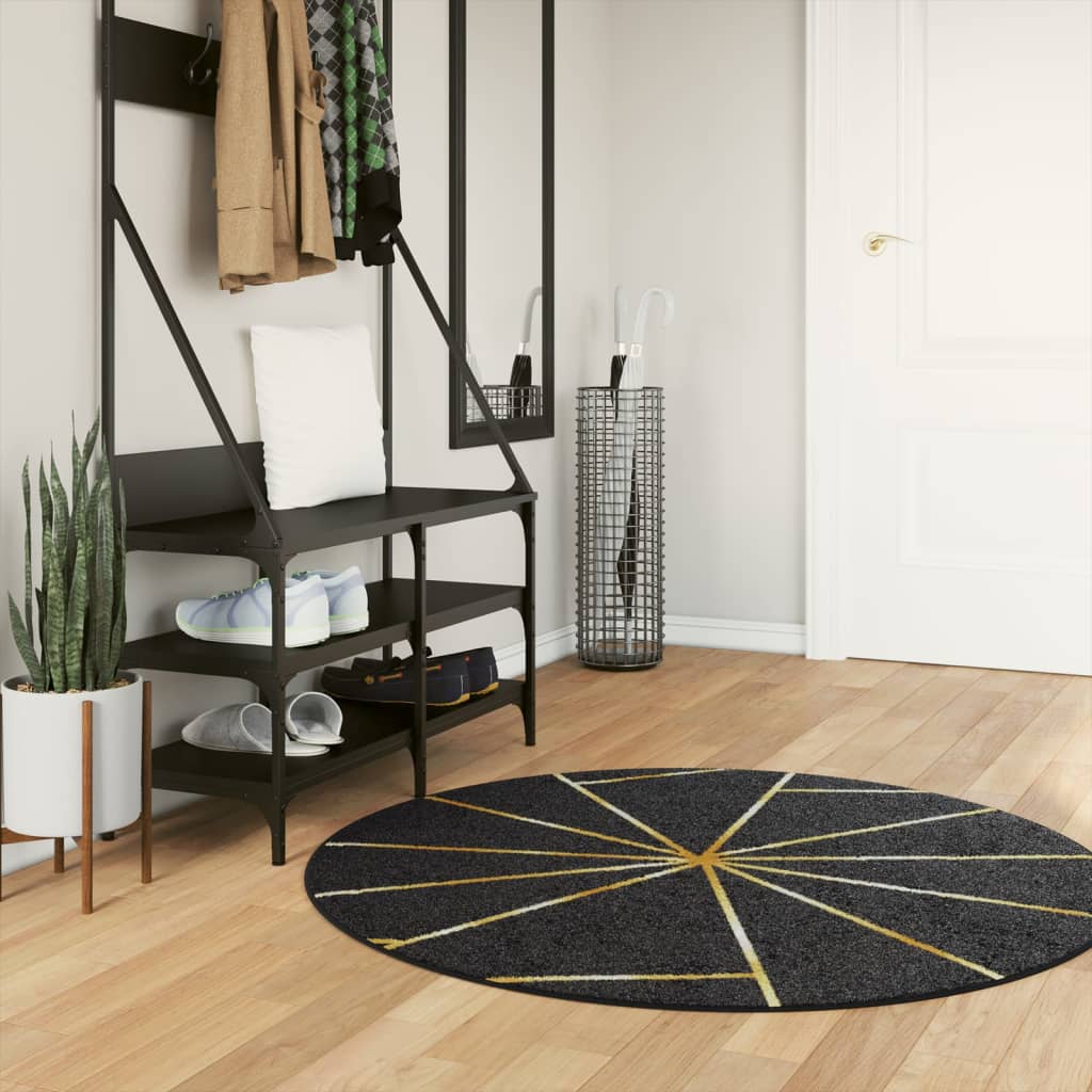 vidaXL Vloerkleed wasbaar anti-slip 80x150 cm meerkleurig