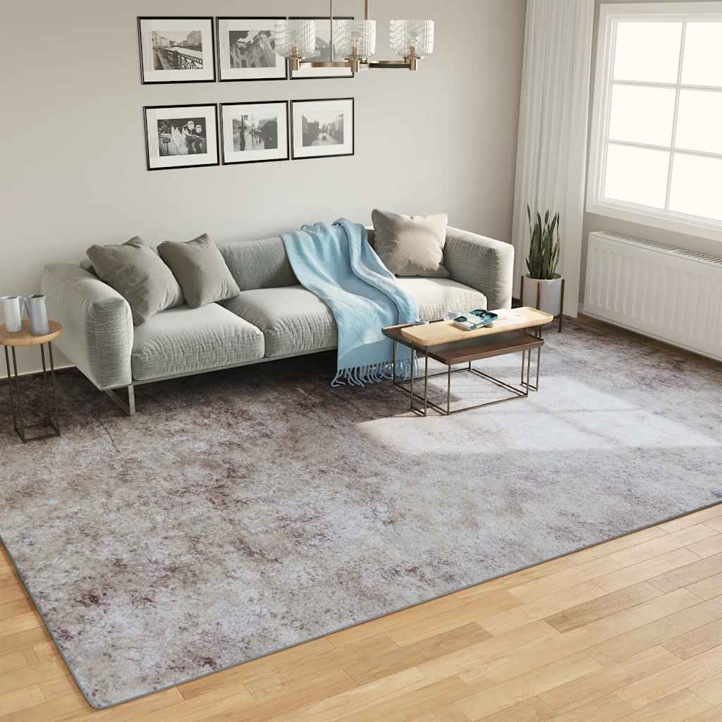 vidaXL Vloerkleed wasbaar anti-slip 80x150 cm meerkleurig