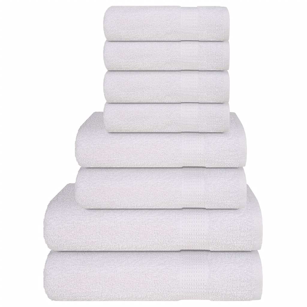 vidaXL 8-Piece Towel Set FROGN 360 gsm white