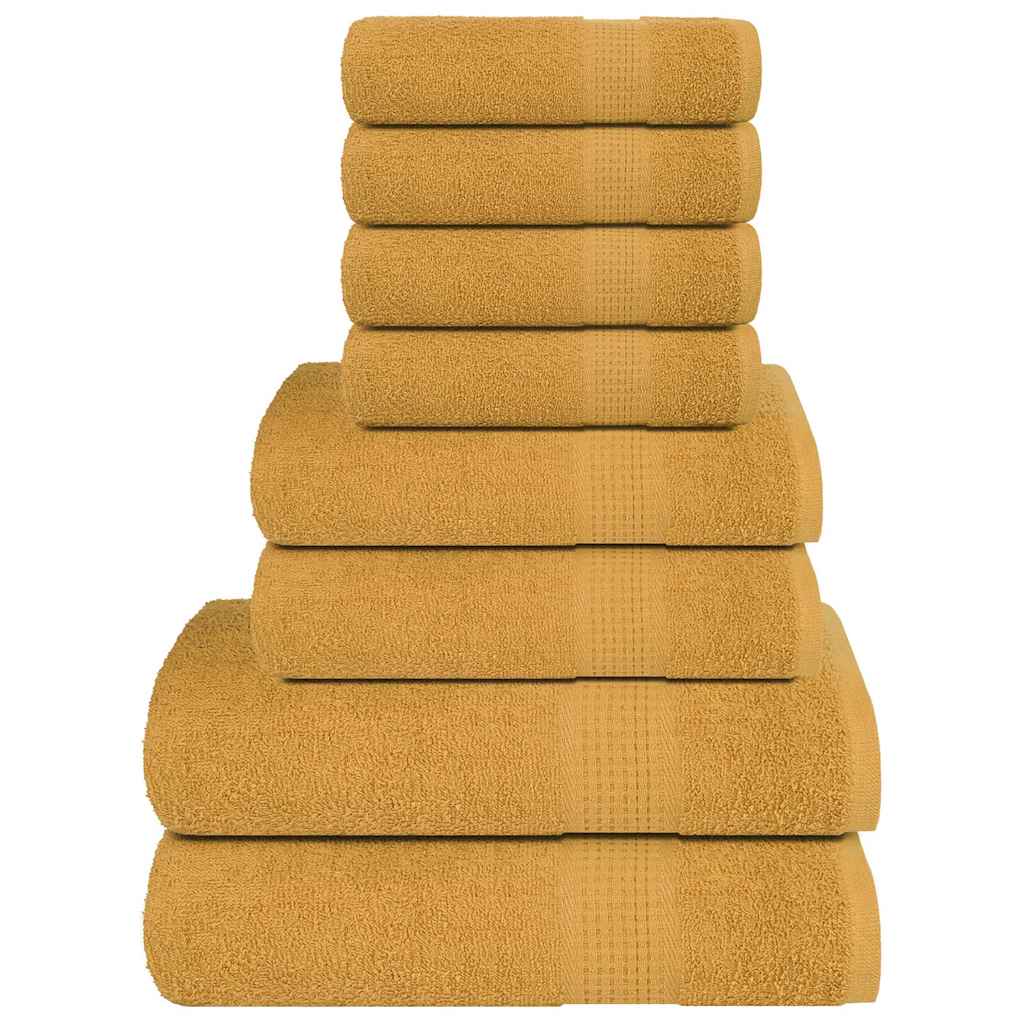 vidaXL 8-Piece Towel Set FROGN 360 gsm white