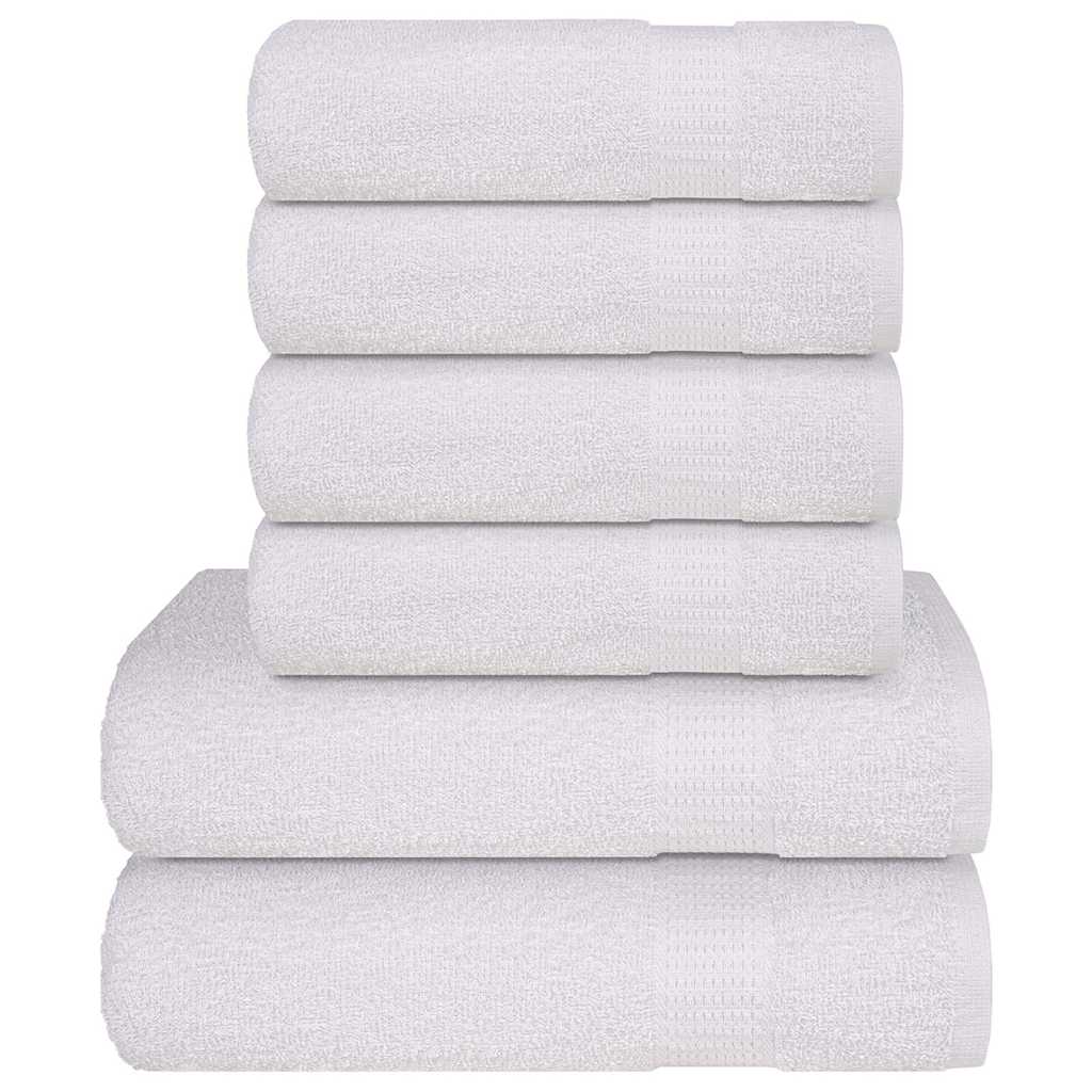 vidaXL 6-piece Towel Set FROGN 360 gsm white