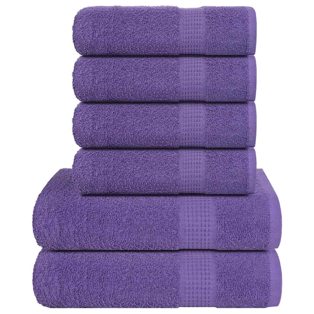 vidaXL 6-piece Towel Set FROGN 360 gsm white
