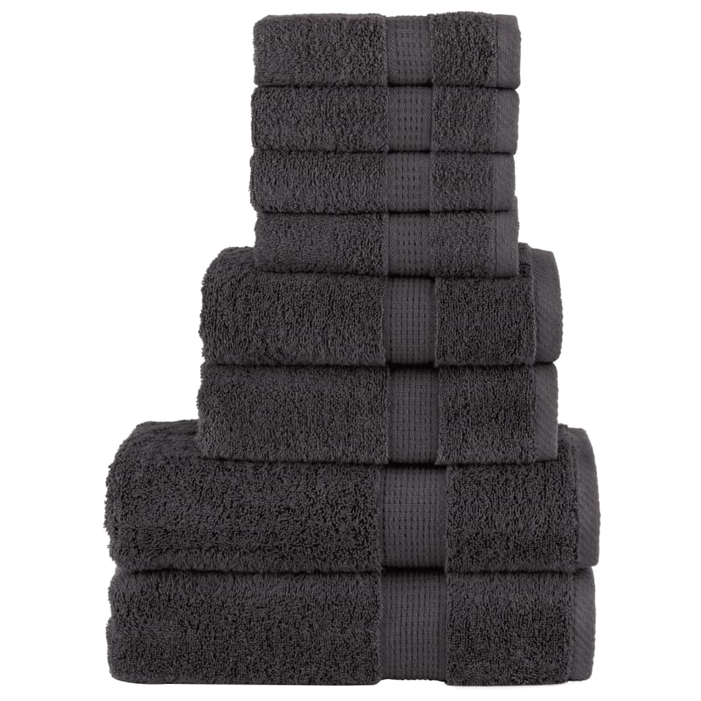vidaXL 8-piece Towel Set SOLUND 600 gsm white