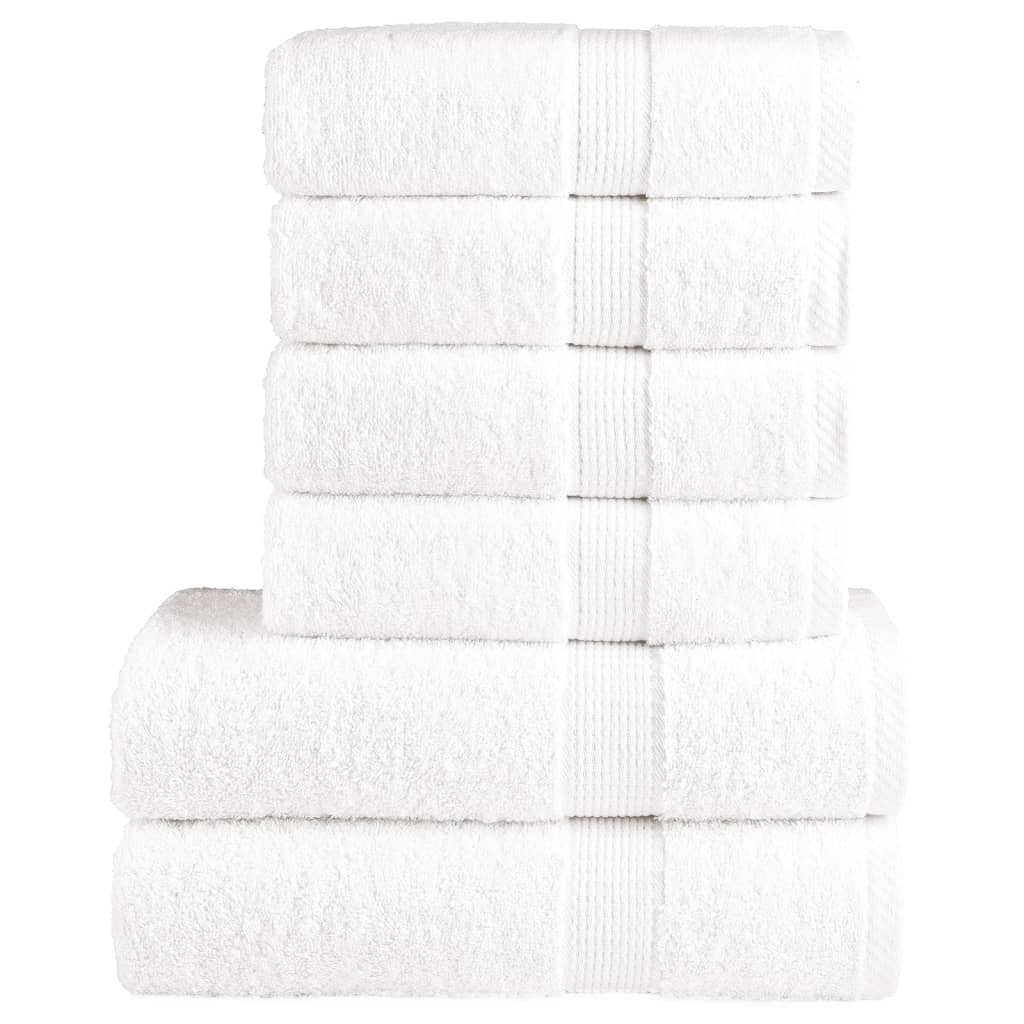 vidaXL 6-piece Towel Set SOLUND 600 gsm white