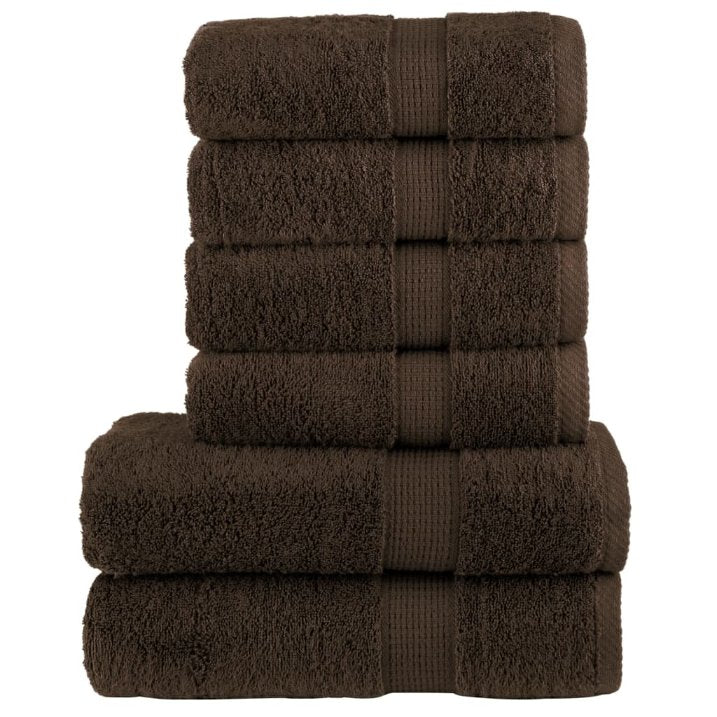 vidaXL 6-piece Towel Set SOLUND 600 gsm white