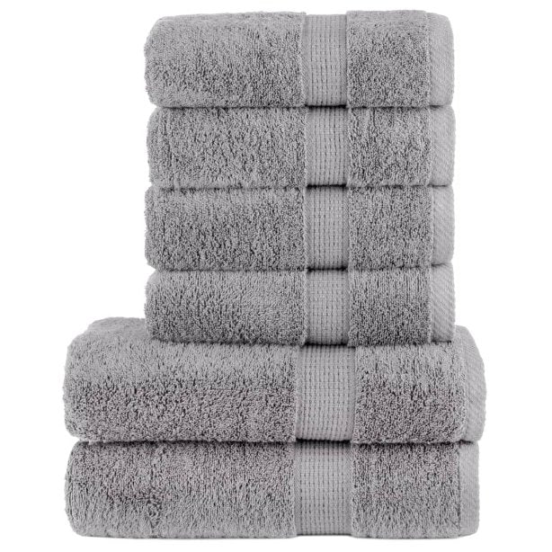 vidaXL 6-piece Towel Set SOLUND 600 gsm white