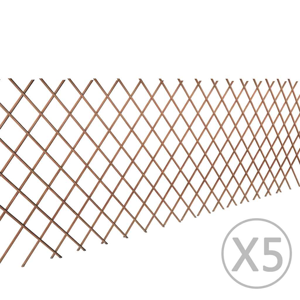vidaXL Tuinlatwerk 5 st 180x90 cm wilg
