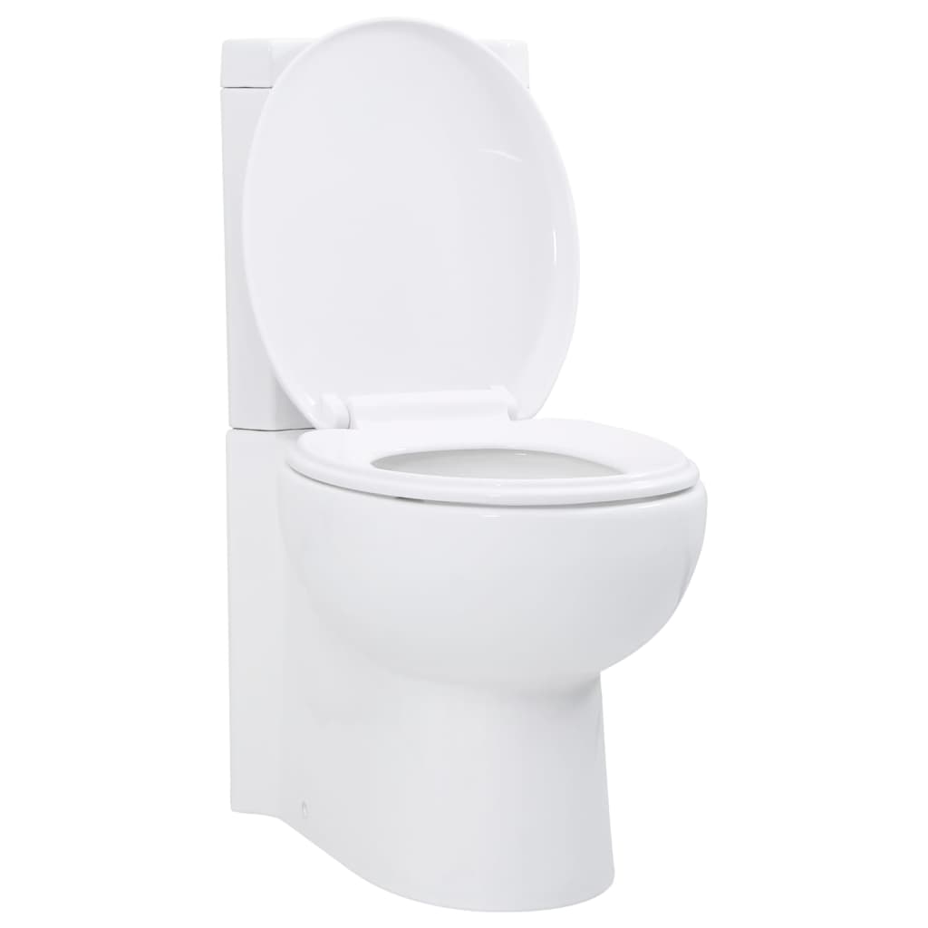 vidaXL Corner Toilet Ceramic White