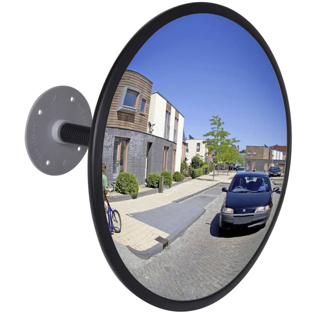 vidaXL Indoor Traffic Mirror 30 cm Acrylic Black