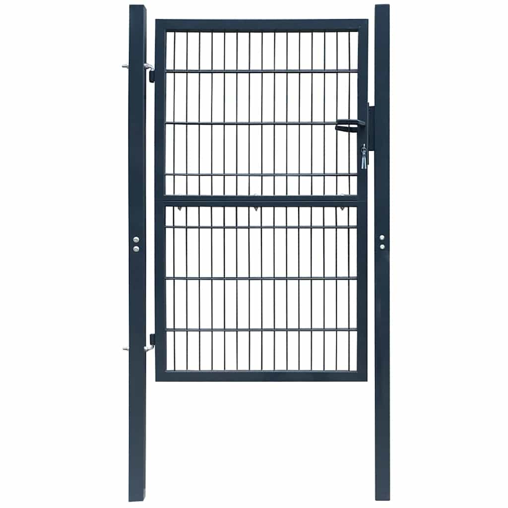 vidaXL 2D Fence Gate (Single) Anthracite Grey 100x80 cm