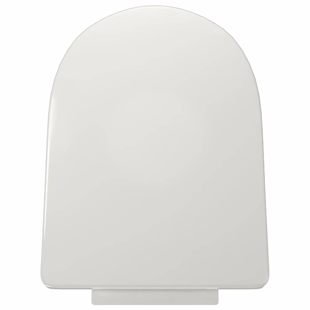 vidaXL Toiletbril soft-close ovaal wit