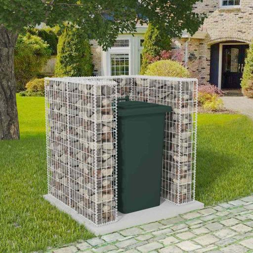 vidaXL Gabion Single Bin Enclosure 110x100x120 cm Steel