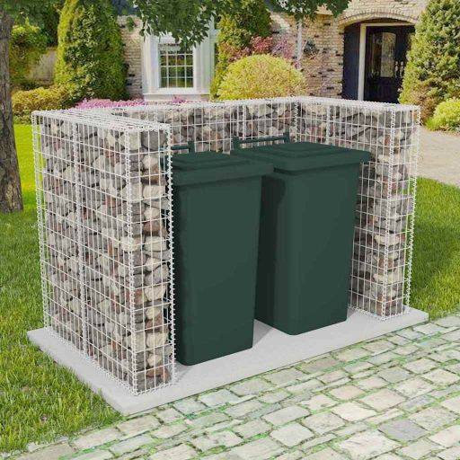 vidaXL Gabion Single Bin Enclosure 110x100x120 cm Steel