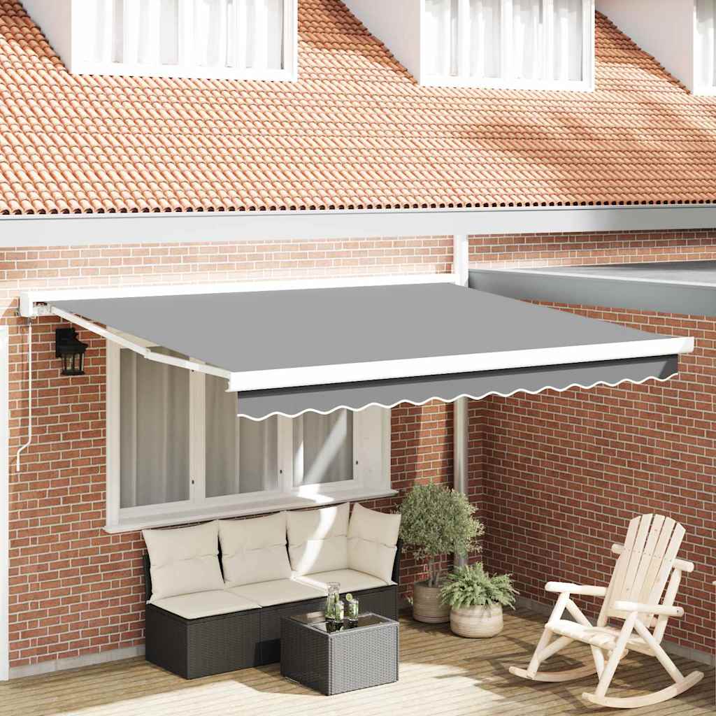vidaXL Zonnescherm Frame Wit 350 x 250 cm Aluminium