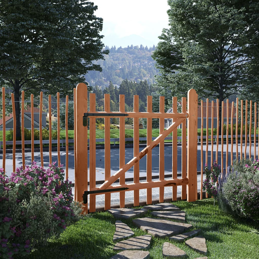 vidaXL Poort enkel 100x60 cm geïmpregneerd hazelaarhout