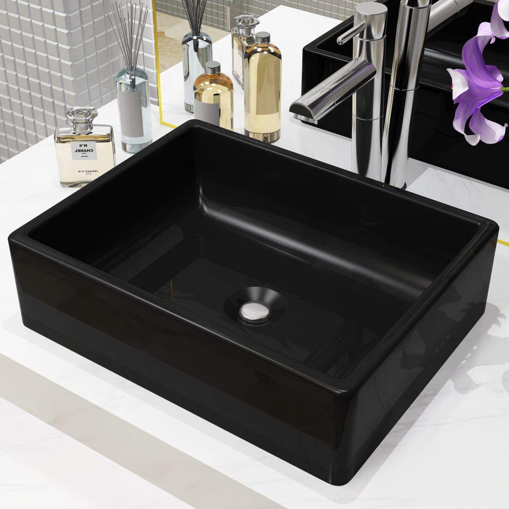 vidaXL Wash basin white 41x30x12 cm ceramic
