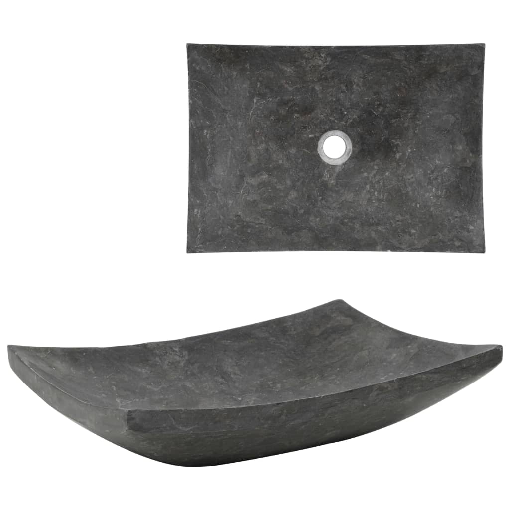 vidaXL Sink 50x35x12 cm marble cream