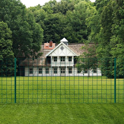 vidaXL Euro Fence 20x0.8 m Steel Green