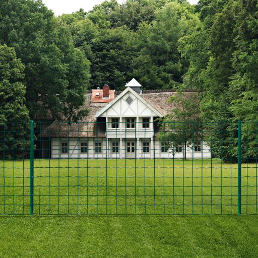 vidaXL Euro Fence 20x0.8 m Steel Green
