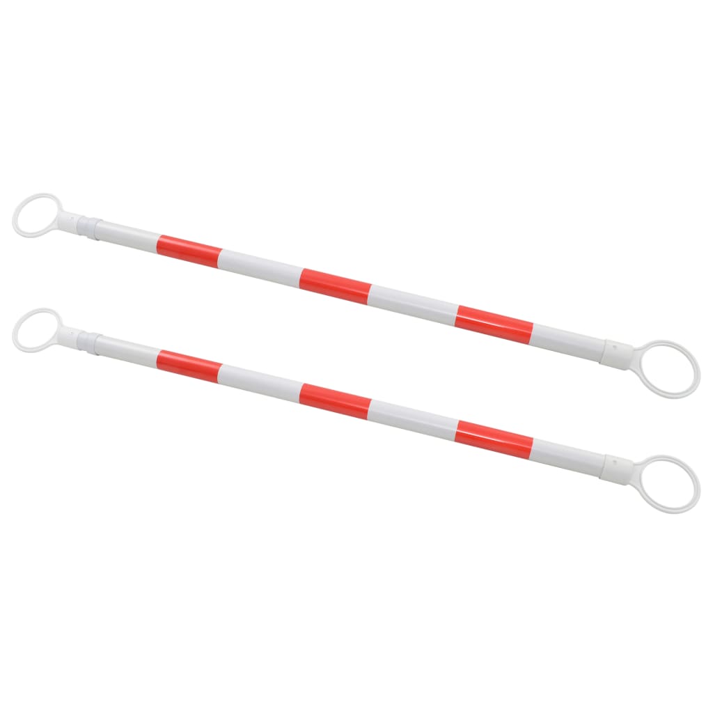 vidaXL Collapsible Pylon Poles 116-197 cm Plastic 2 pcs