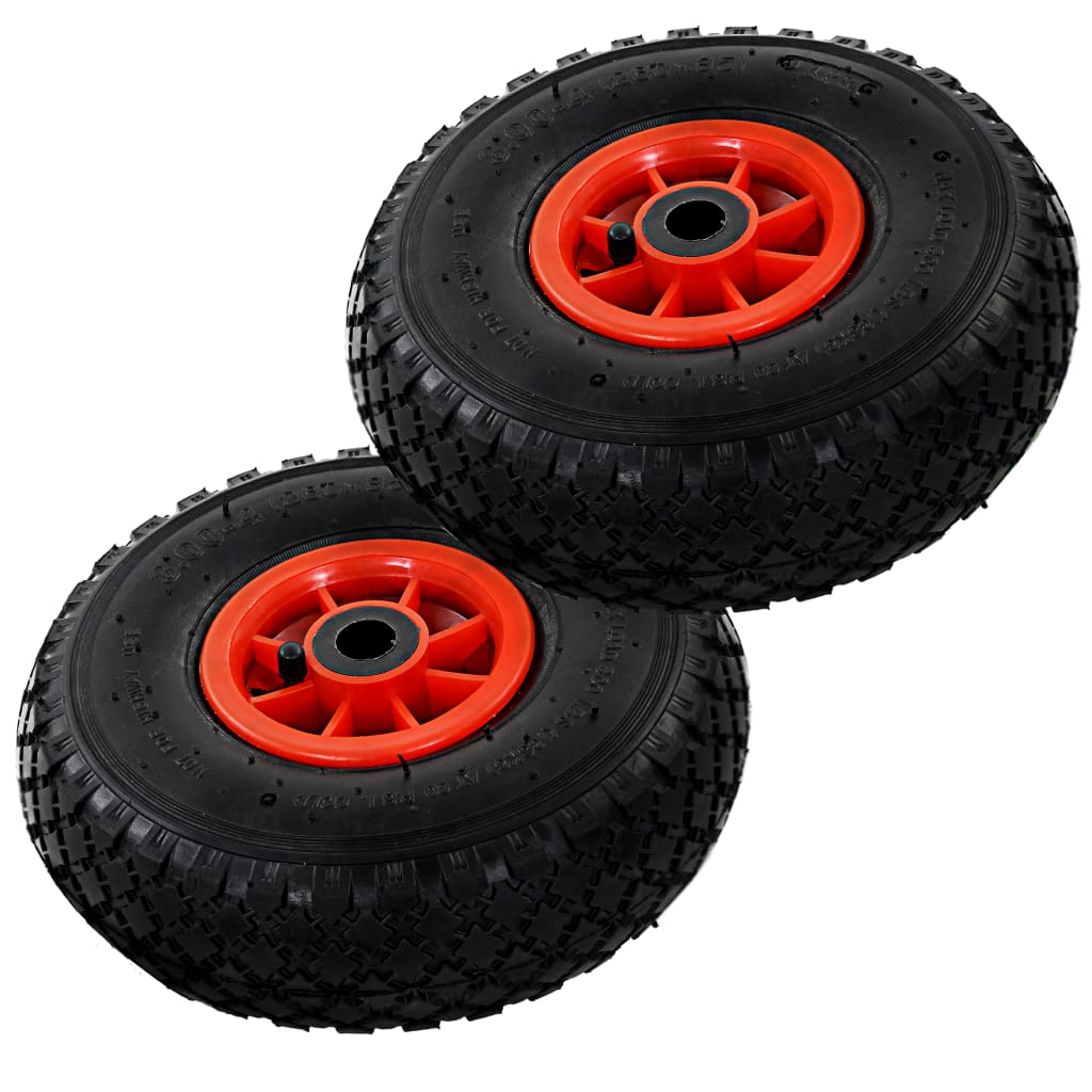 vidaXL Sack Truck Wheels 2 pcs 3.00-4 (245x82) Rubber