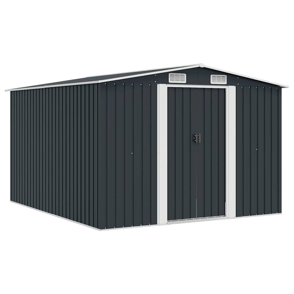 vidaXL Tuinschuur 257x298x178 cm metaal groen